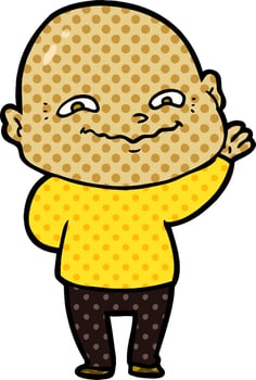cartoon creepy guy vector