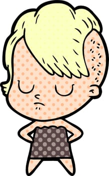 cartoon woman character vector
