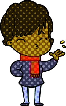 cartoon woman thinking vector