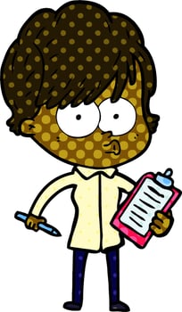 cartoon woman character vector