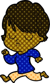 cartoon woman character vector