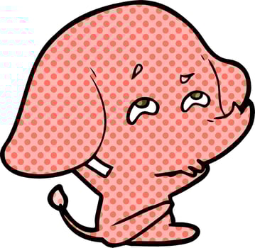 cartoon elephant remembering vector