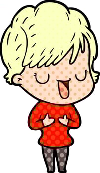 cartoon woman talking vector