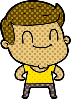 cartoon friendly man vector