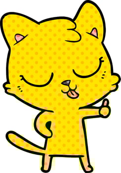 happy cartoon cat vector