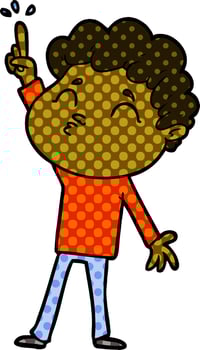 cartoon man pouting vector