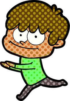 happy cartoon man vector