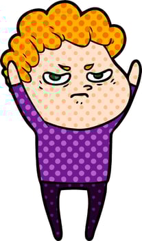 cartoon angry man vector
