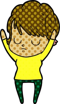 cartoon woman character vector