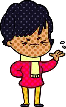 cartoon frustrated woman vector