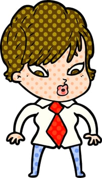 cartoon woman character vector