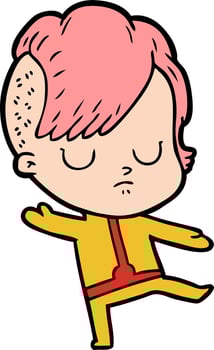 cartoon woman character vector