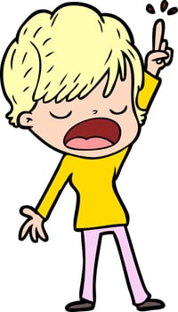 cartoon woman talking vector