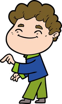 cartoon friendly man vector
