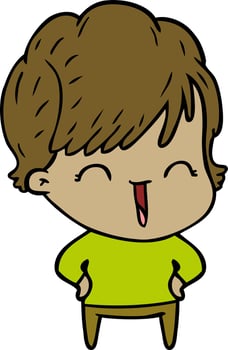 cartoon laughing woman vector