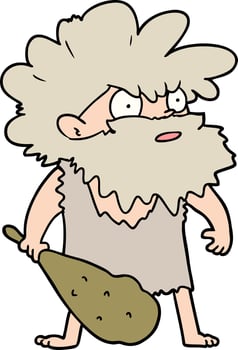 cartoon cave man vector