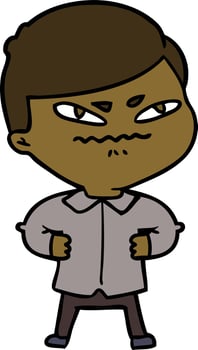 cartoon angry man vector