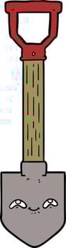 Vector cartoon shovel