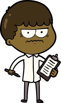 cartoon annoyed man vector