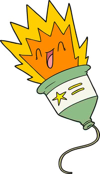 party popper cartoon vector