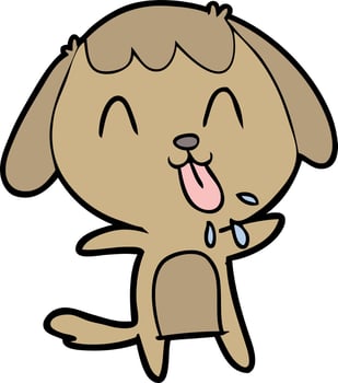 cute cartoon dog vector