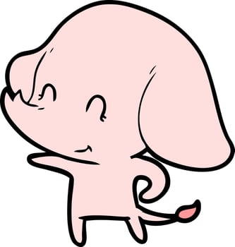 cute cartoon elephant vector