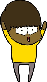cartoon happy boy vector