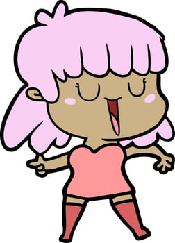 Vector cartoon woman