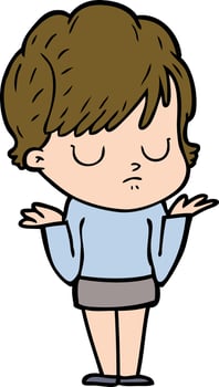 Vector cartoon girl
