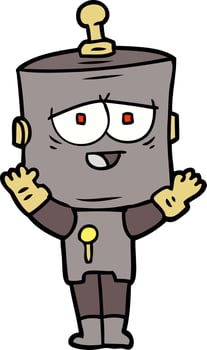 Vector cartoon robot