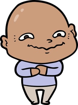 cartoon creepy guy vector