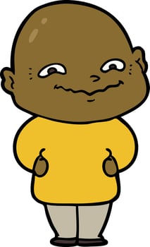 cartoon creepy guy vector