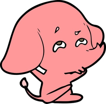 cartoon elephant remembering vector