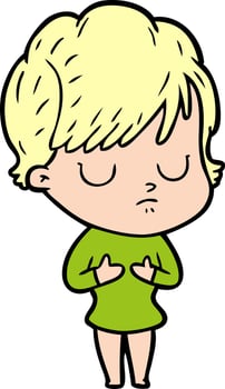 Vector cartoon woman