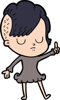 Vector cartoon woman