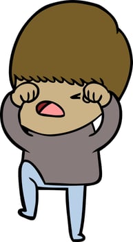 cartoon stressed man vector