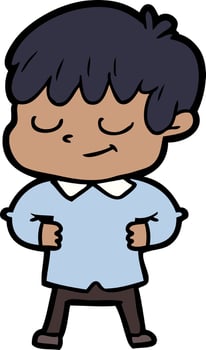 cartoon happy boy vector