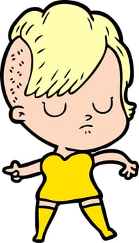 Vector cartoon woman