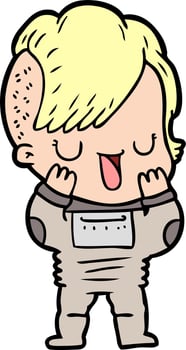 cute cartoon girl with hipster haircut vector