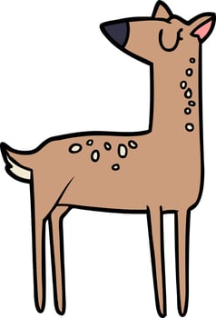 Vector cartoon deer