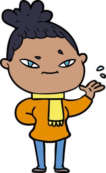 Vector cartoon woman