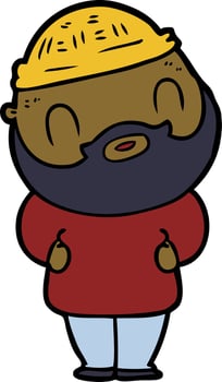 cartoon bearded man vector