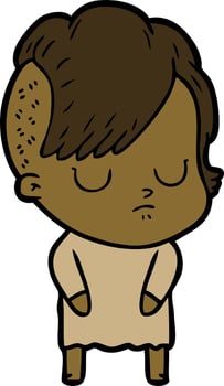 Vector cartoon woman