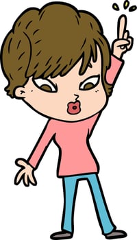 Vector cartoon woman
