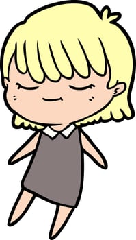 cartoon character woman vector