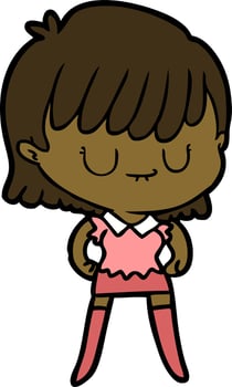 cartoon character woman vector