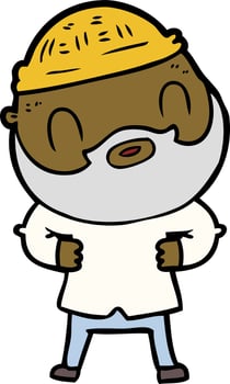 cartoon bearded man vector