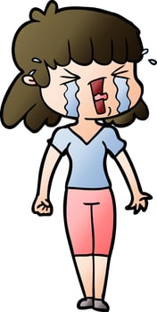 cartoon doodle character woman vector