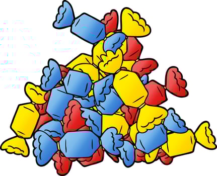cartoon doodle candy design vector