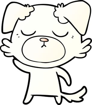 cute cartoon dog vector